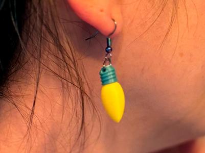 Mini Christmas Light Earrings