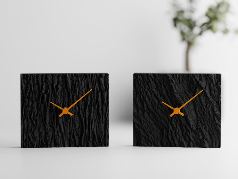 Charcoal / Wood Clock
