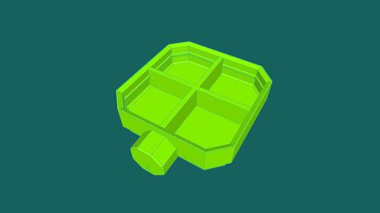 Remix of 1x1x0·25, Push Fit, No Base Holes, 2 Divide, Multigrid Bin