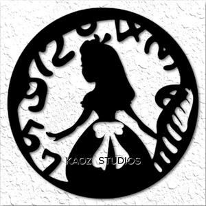 Alice in Wonderland wall art clock wall decor disney decoration fanart