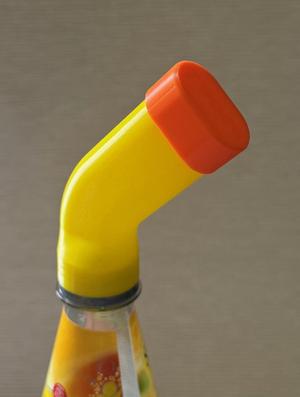 Bent spout for Plastic Bottle, with funnel and cap
