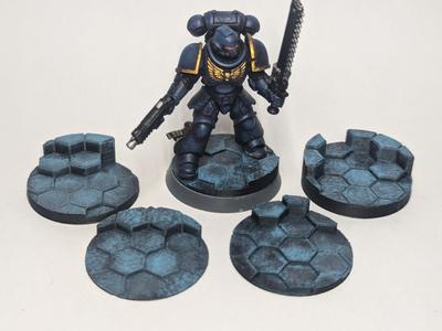 Base Toppers 25, 28, 32mm Basalt 40k Age of Sigmar