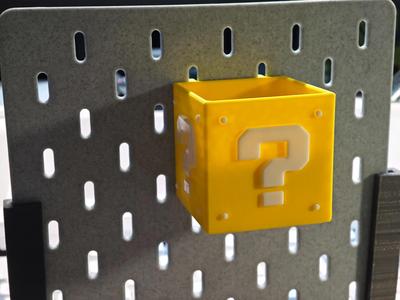 (65*65*65) IKEA Skadis Mario Question mark box宜家马里奥问号盒子（65*65*65）