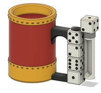 Yahtzee 12oz Can Cup With Dice Storage