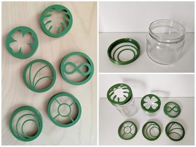 Jar lids for propagation or flower arrangement