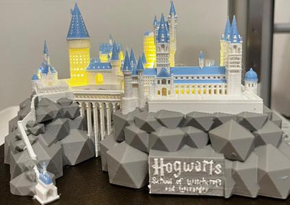 Hogwarts Castle with lights