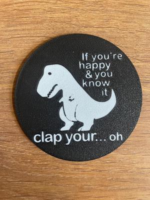 Funny Dino Coaster / T-Rex / Drink / Coffee