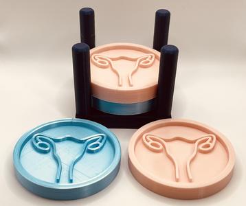 Uterus Coaster and Holder