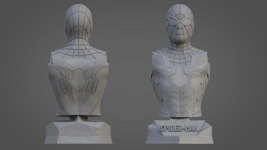 SPIDERMAN ULTRA-DETAILED SUPPORT-FREE BUST 3D MODEL