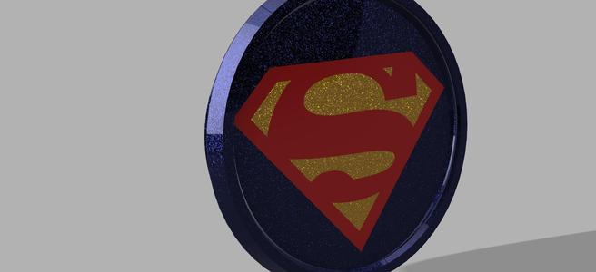 SUPERMAN THREADED AND STACKABLE COASTER SET