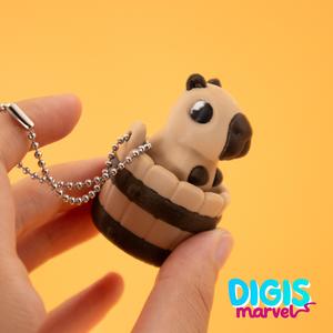 Capybara Bathtime Clicker + Keychain