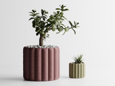 Inflated soft Cloth Planter Plant Pot Vase Series5