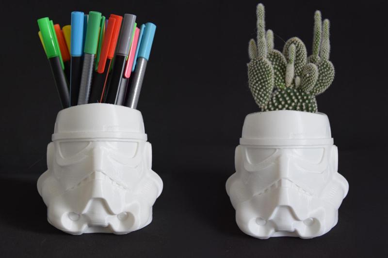 Storm Trooper - pen holder / plant pot
