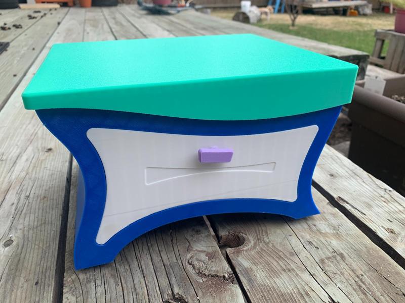 Supersized Funky Desktop End Table with Drawer