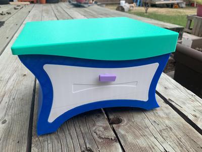 Supersized Funky Desktop End Table with Drawer