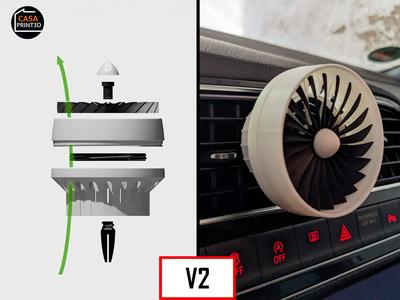 Turbofan aroma diffuser - Car vent mini Jet engine