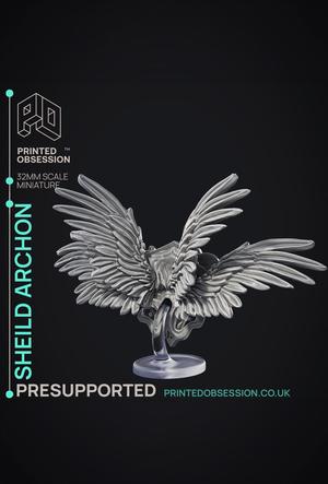 Shield Archon - RP Item & Summon - PRESUPPORTED - Illustrated and Stats - 32mm scale