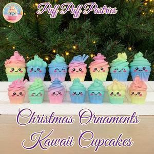 Christmas Ornaments Kawaii Cupcakes Family