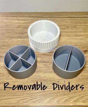 Modern Catch-All Tray with Spinning Dividers