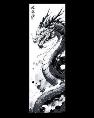 Ink Drawings of the Dragon from the Orient - Set of Bookmarks