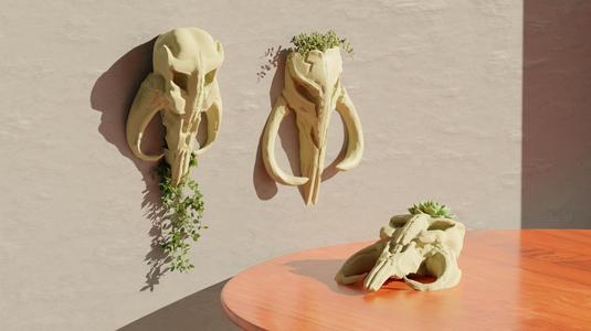 Mythosaur Skull Mandalorian - Star Wars Pot Plant