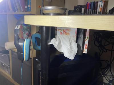 Under Desk Tissue Box Holder