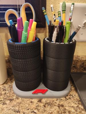F1 Tire Stacks Pen Cup
