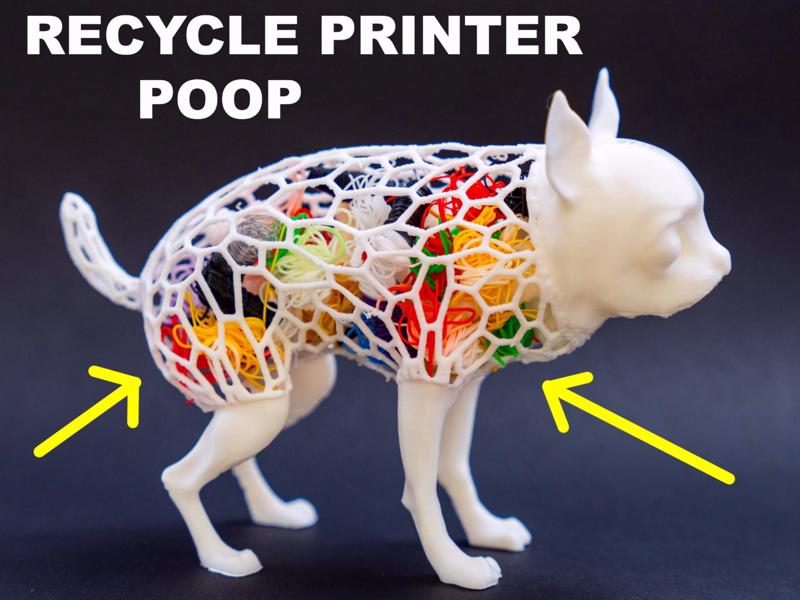 dog recycling poop chihuahua 
