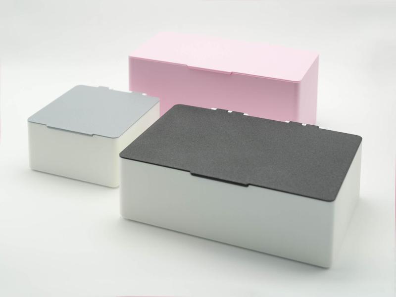 Hinged Lid Box, Cotton Pad Box, Desk Trash Bin