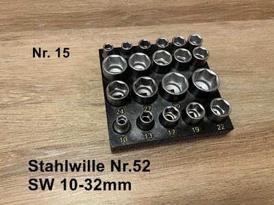 Stahlwille Schubladen-Einsatz   für   1/2" 6kt Stecknüsse - 10-32mm   