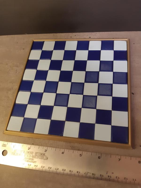 CHESS / CHECKERS MINI BOARD - EASY TO PRINT AND ASSEMBLE - SUPPORT FREE