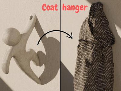 Artistic coat hanger