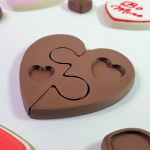 'Forever Together' Puzzle-Piece Chocolate Heart for Valentine's Day :: Delicious Desserts!