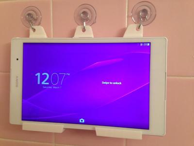 Tablet Mount for Shower or Wall