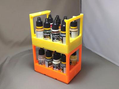 Gridfinity bin for Vallejo bottles   