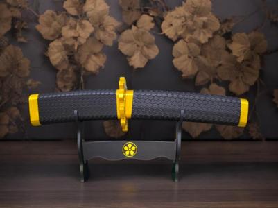 snake sword with scabbard and display rack