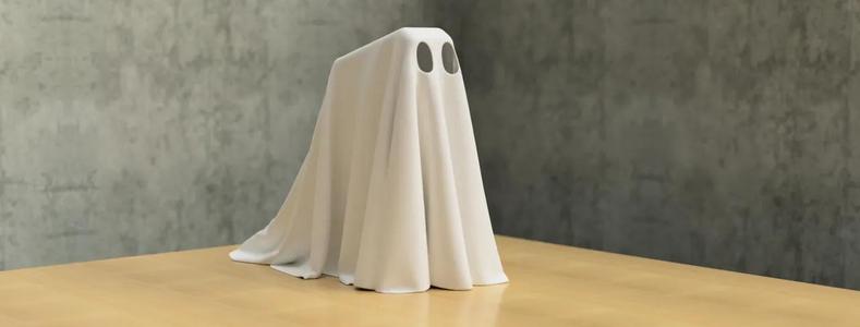 Halloween Ghost costume of a Flexi Rex   
