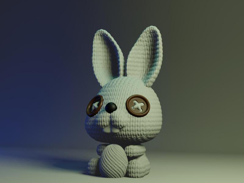 Knitted Easter Bunny - No AMS