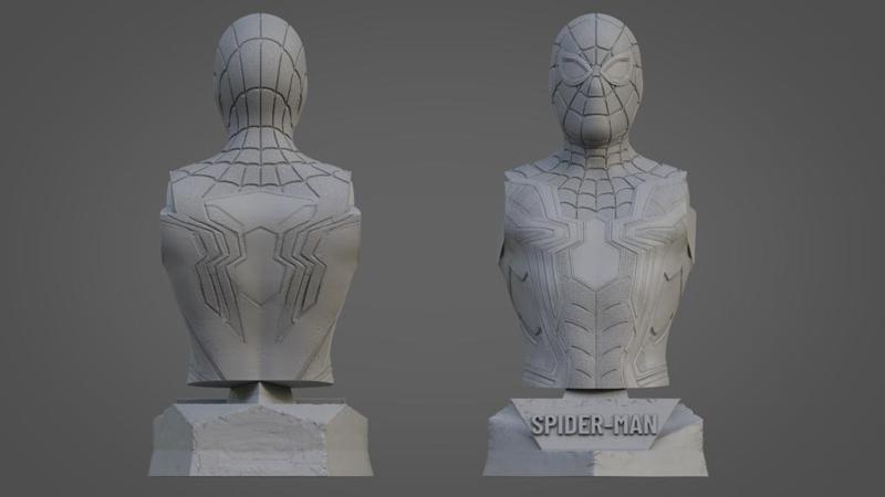 SPIDERMAN ULTRA-DETAILED SUPPORT-FREE BUST 3D MODEL