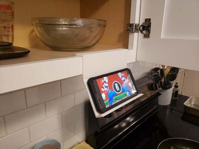 Hang from Cabinet Phone Stand