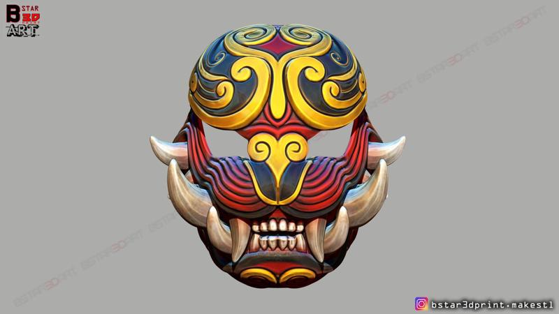 Japanese Lion Mask - Devil Mask - Hannya Mask