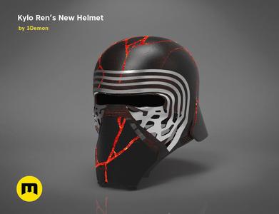 The Kylo Ren helmet destroyed - Star Wars