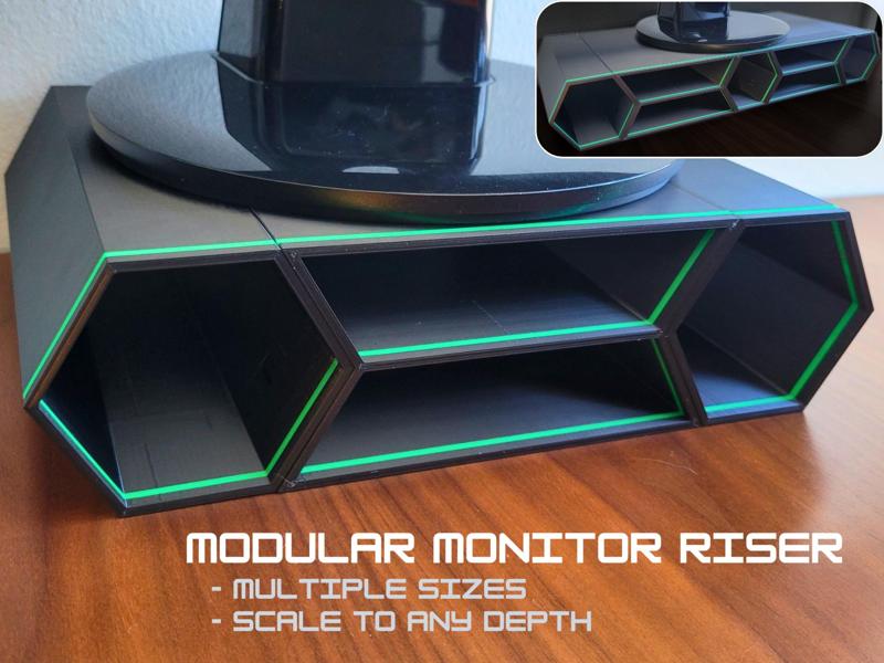 Modular Monitor Riser - A1 Mini Friendly