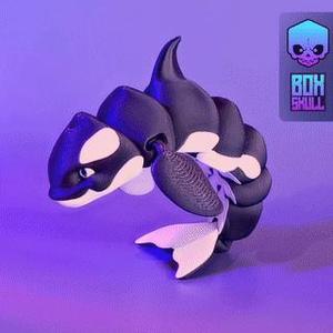 KILLER WHALE ( ORCA - FLEXI - ARTICULATED FIGURE, PRINT-IN-PLACE, CUTE)