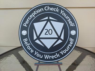 D & D Perception Check Yourself wall art