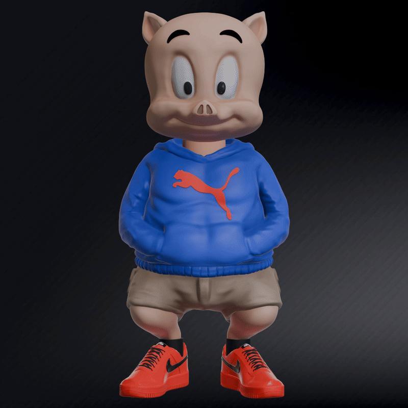 Porky Pig Urban Vibes / Urban Puma Style From Looney Tunes /( 3MfF Shoes and Multi-Parts Included)