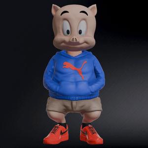 Porky Pig Urban Vibes / Urban Puma Style From Looney Tunes /( 3MfF Shoes and Multi-Parts Included)
