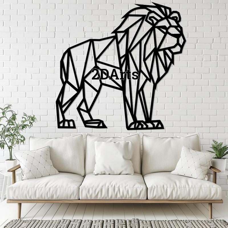 Low Poly Lion 2D Wall Art/Window Art