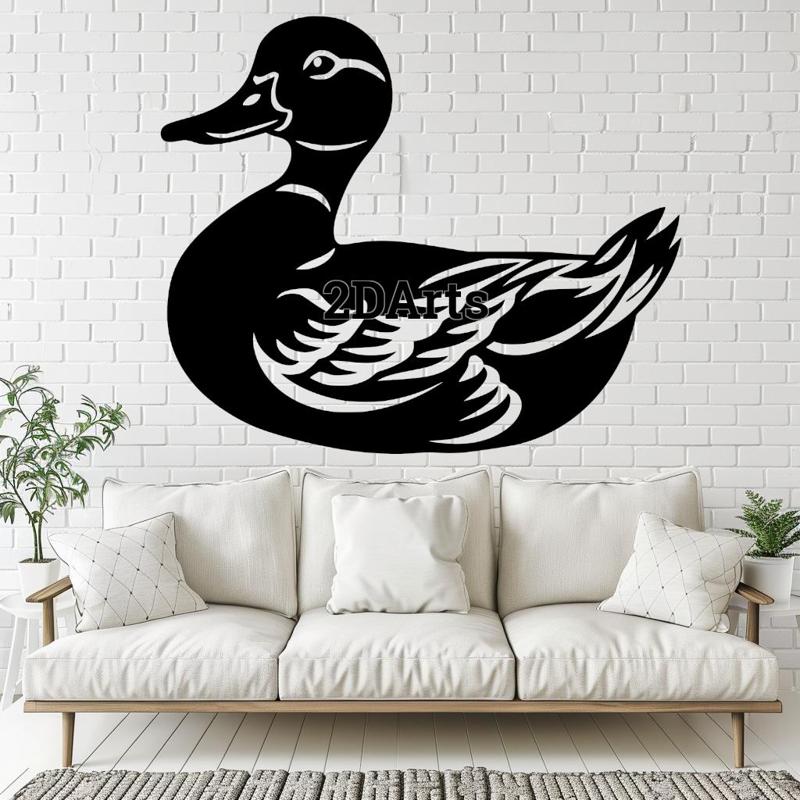 Duck 2D Wall Art/Window Art - Digital STL & SVG File