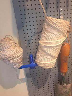 Cord holder for pegboard